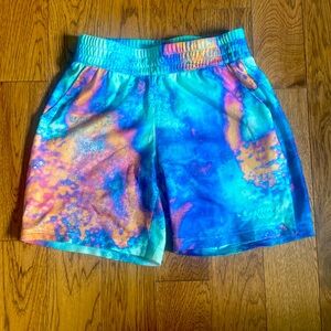 Adidas multicolour basketball shorts, size small.